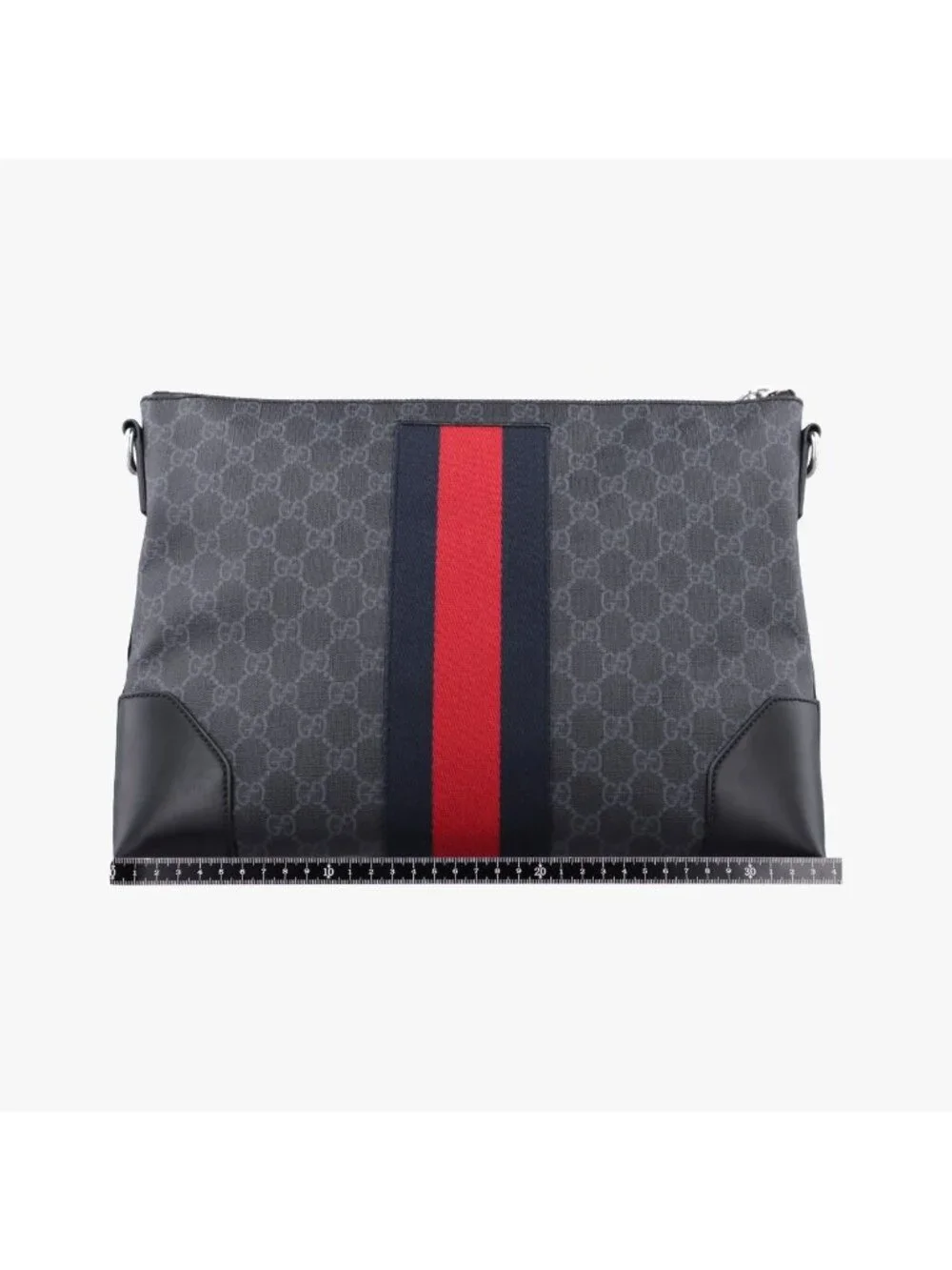 Gucci GG Supreme Messenger Black Red Leather